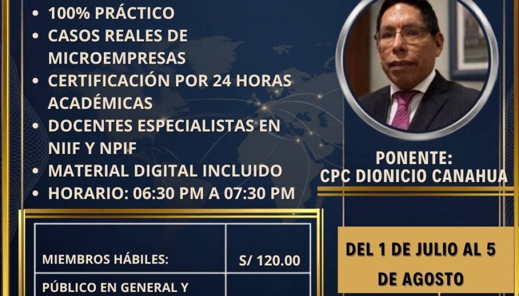 curso virtual : Aplicación Práctica de la NPIF para Microempresas