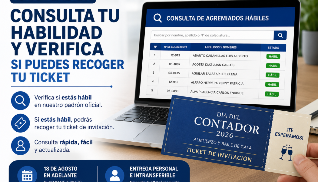 Consulta tu Habilidad y Verifica si Puedes Recoger tu Ticket por el Día del Contador