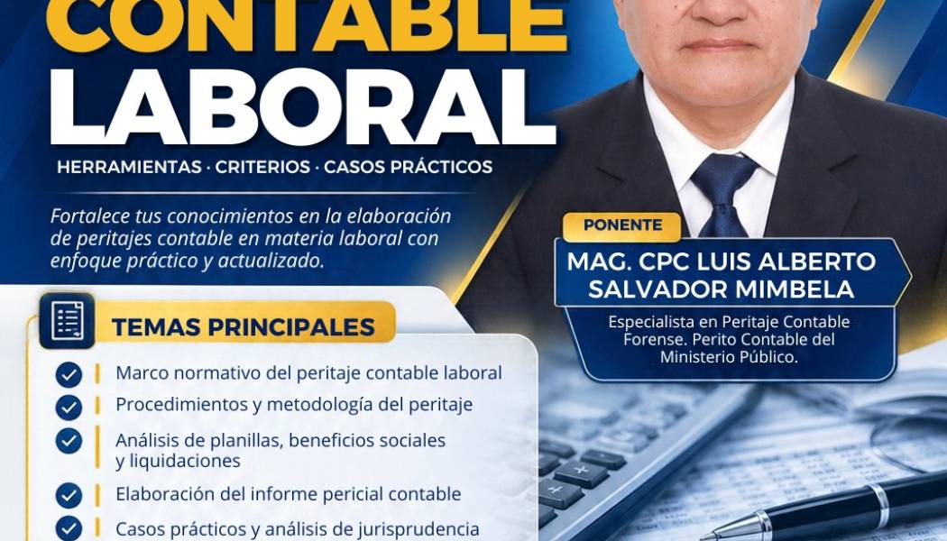 Seminario Virtual Gratuito «Peritaje Contable Laboral».