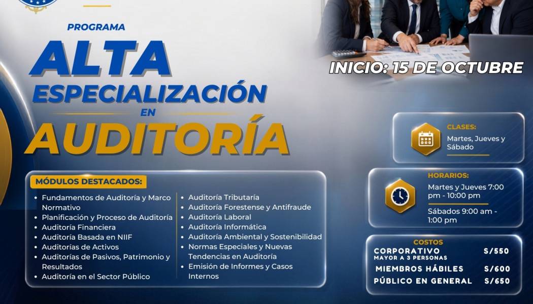 Programa de Alta Especialización en Auditoría.